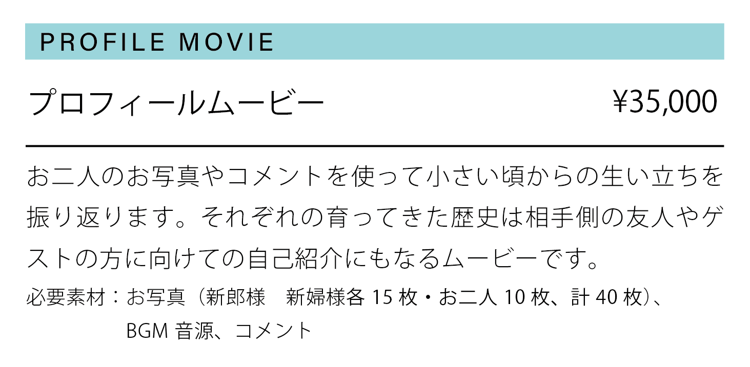 プロフィールムービー